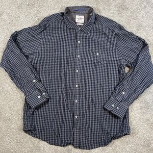 Tommy‎ Bahama Jeans Island Crafted Mens Button Down Checkered Pocket Shirt Sz XL